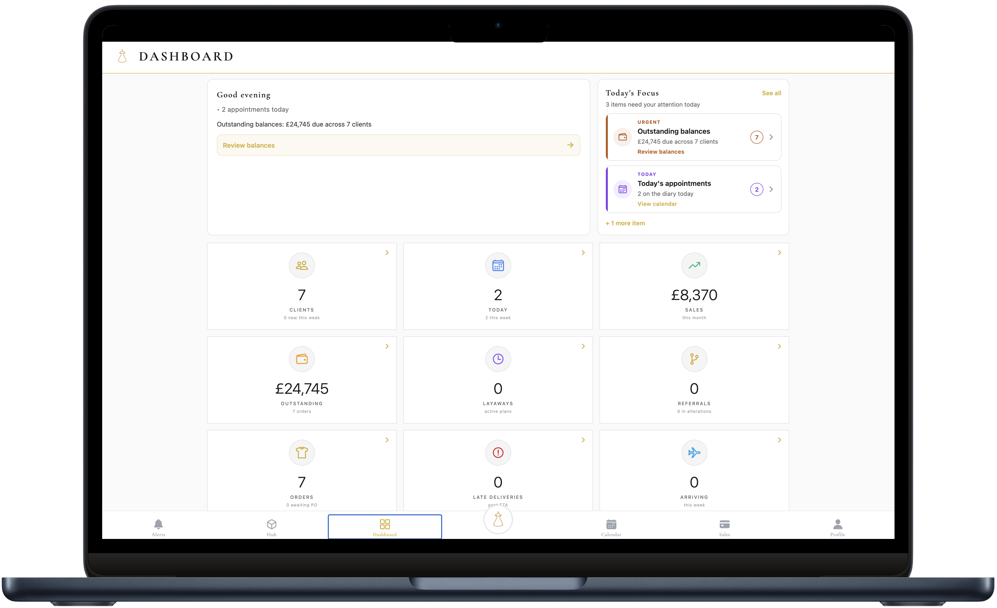 LaceLink professional dashboard